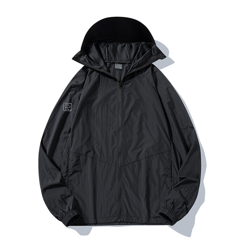 Summer solid color couple mountain style large brimmed functional women, UV thin breathable sun protection clothing for men