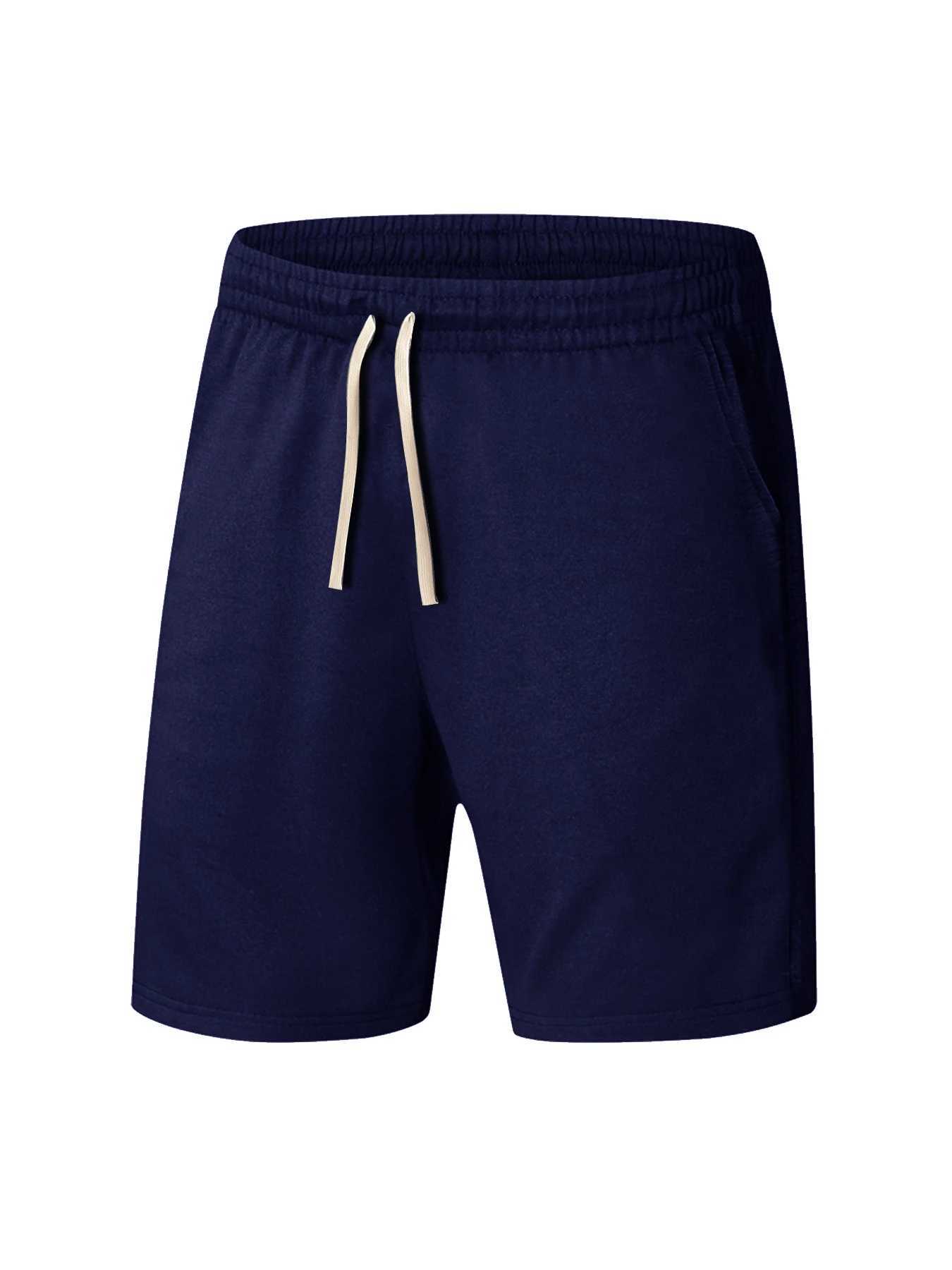 Mens Shorts Casual Pants Summer New Solid Color Lace-up Sweatpants Outdoor Running Jogger Fitness Workout Knee Length ShortXJ250304