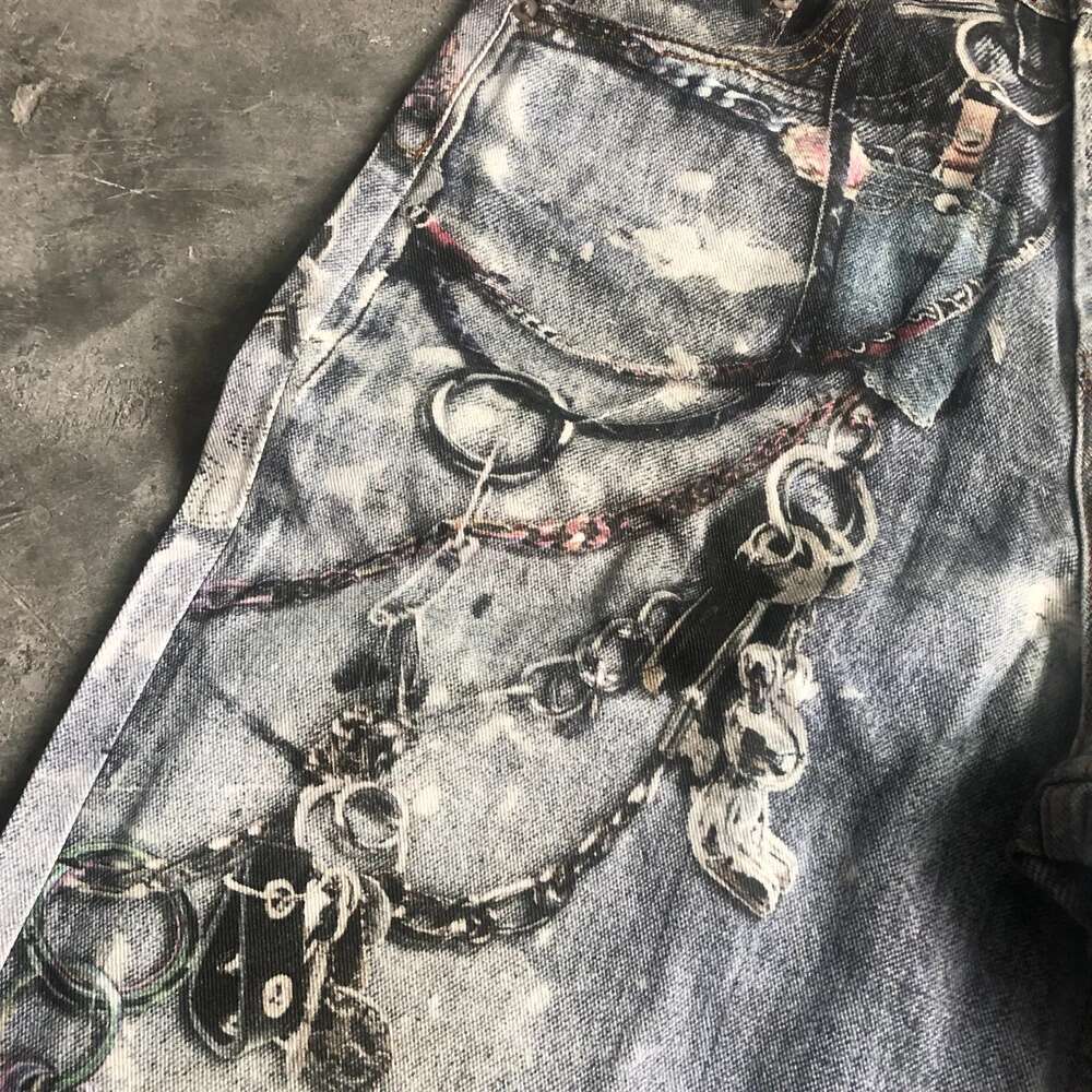 Frog Drift Fashion Streetwear Best Quality Jeans Casual Loose American Style Vintage Printed Trousers Graffiti Pants For Men