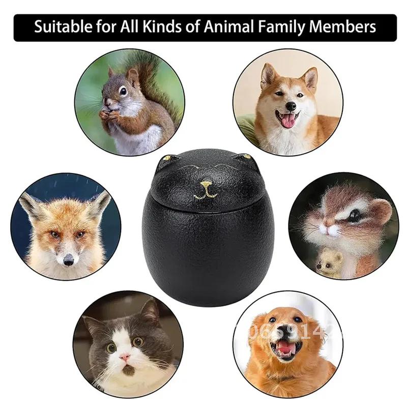 170ml Urn urn Pet Ashes Cat Shape Memorial Cremation for Decorative Urns Cat Funeral Dog urn for Black Urns-Handcrafted
