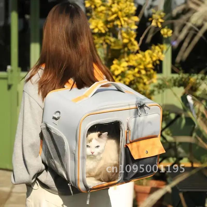 Breathable,Cat Pet Transport Backpack,Portable Travel Bag,Large and Capacity,Three Sides durable Multifunctional Backpack,Thick