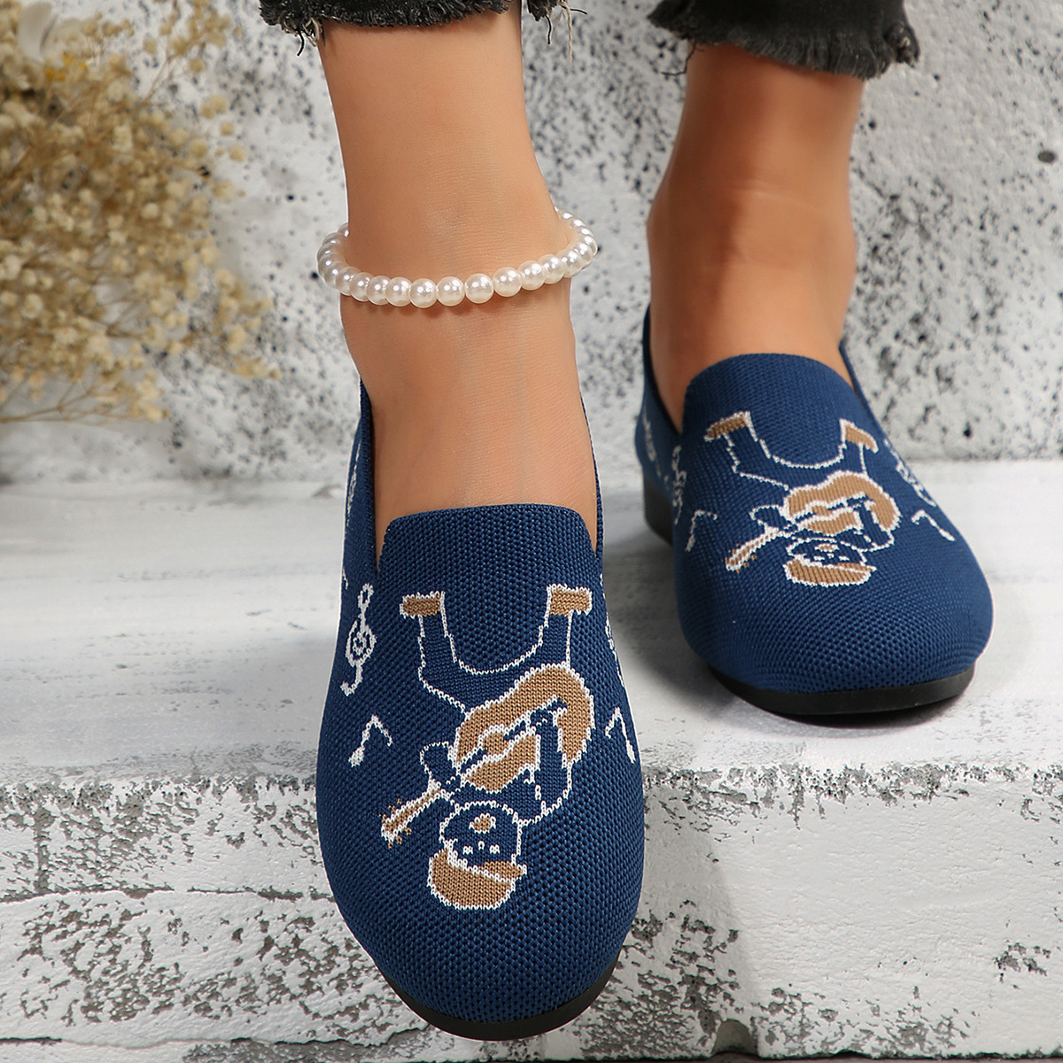New women's fabric with 2025 style plus size casual flat bottom autumn single shoes ddmykukumalu