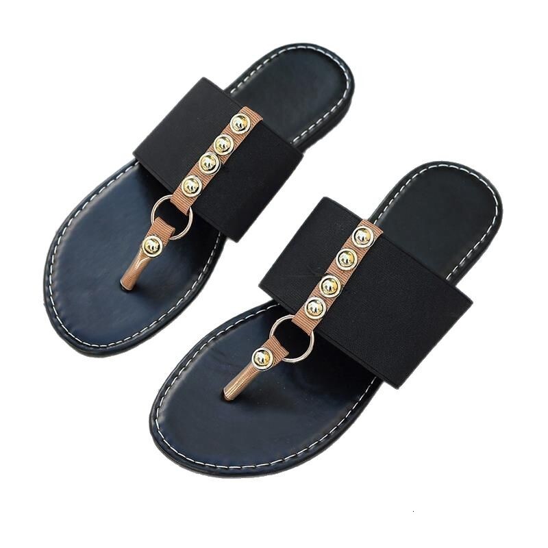 Designer's new metal buckle multifunctional casual flat slippers for summer plus toe cool shoes in 2025, suitable for outdoor trendy casual sanda