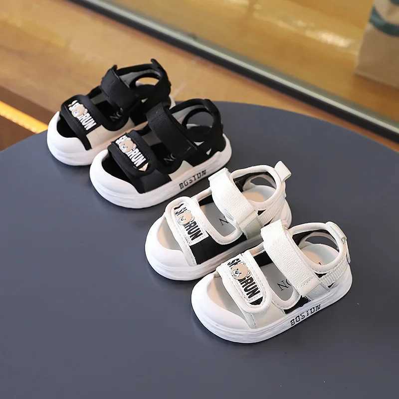 Kids 2024 Summer New Casual Sandal Sport Shoe Baby Shoe Boy Shoe Walking Shoe Comfortable Soft Sole Protect Toe Beach Shoes X250305