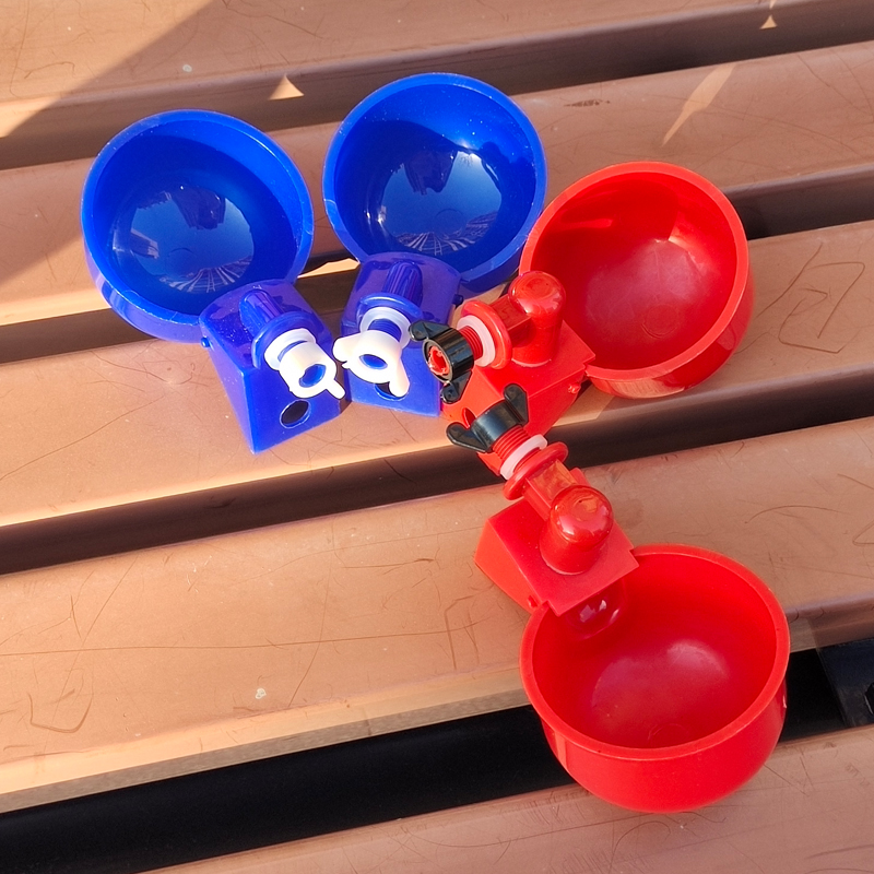 12PCS Chicken Watering Cup Automatic Filling Waterer Poultry Drinking Bowl Thread Watering Feeder Cup for Chicken