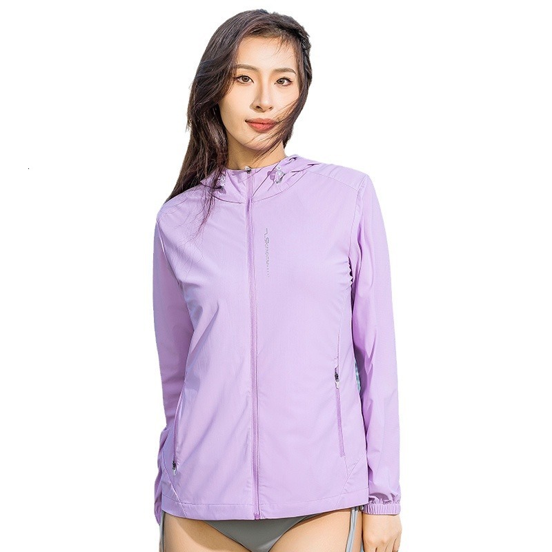 Couple Outdoor Men's Stretch Ice Silk Sunscreen Women's Hooded Skin Clothes, Summer tracksuit