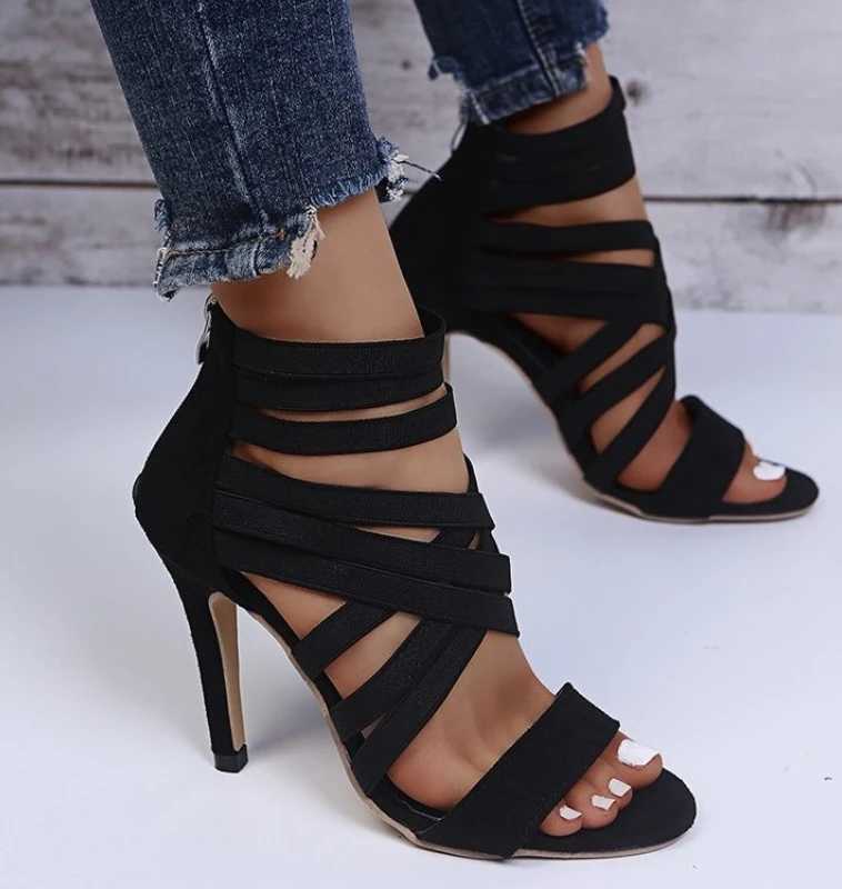 2022 New Summer Womens Shoes Sexy Open Toe Gladiator Shoes Womens High Heels Dress Party Wedding High Heels SandalsXJ2500305