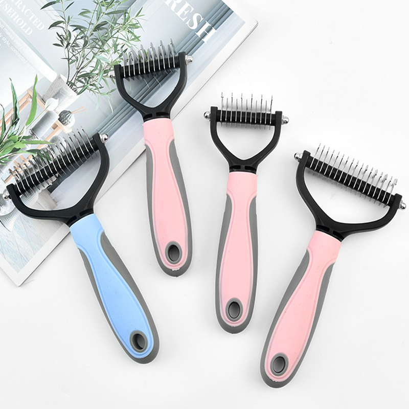 Professional Pet Deshedding Brush Cat Dog Hair Remover Pet Fur Knot Cutter Puppy Cat Comb Brushes Dogs Pet Shedding Grooming to
