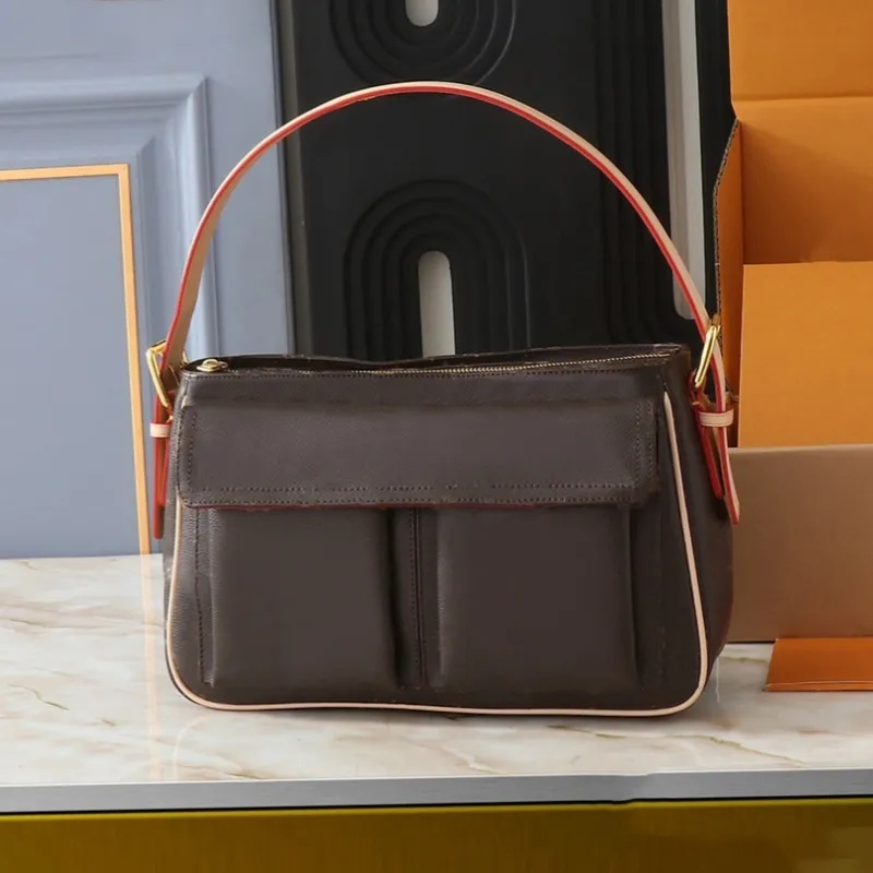 New Luxury Bags Designer Viva cite Shoulder Bag Top Women Brown Leather Hobo Handbag Totes Crossbody Wallet Messenger Purse Box