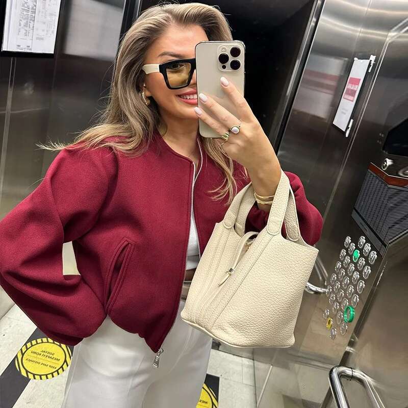 Trautumn Jackets 2024 New Chic Loose Street Warm Women's Jacket & Elegant Fashion Young Student Coat