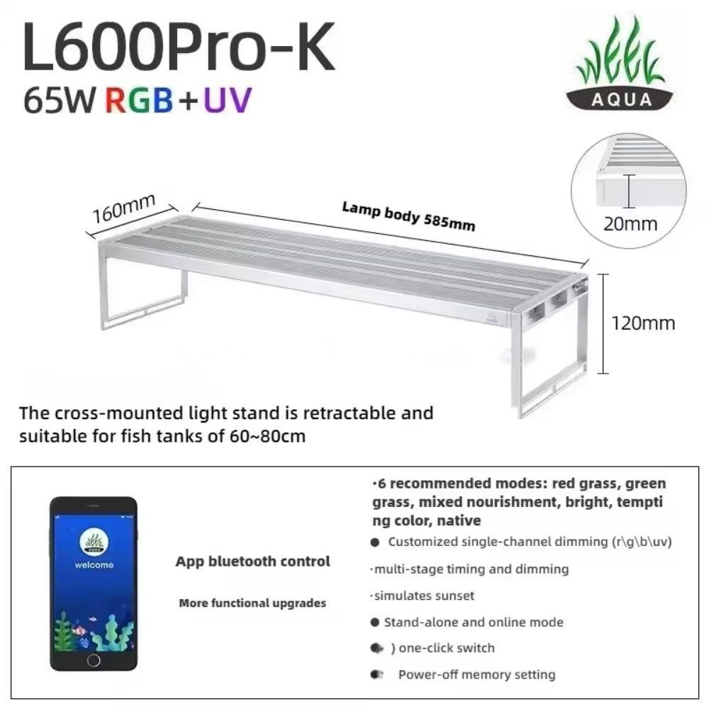 WEEK AQUA L Series Led L600 K PRO L900 K PRO L1200 K PRO Aquarium Plants Growing Light FreshwaterLamp With APP Dimmer Fish Tank