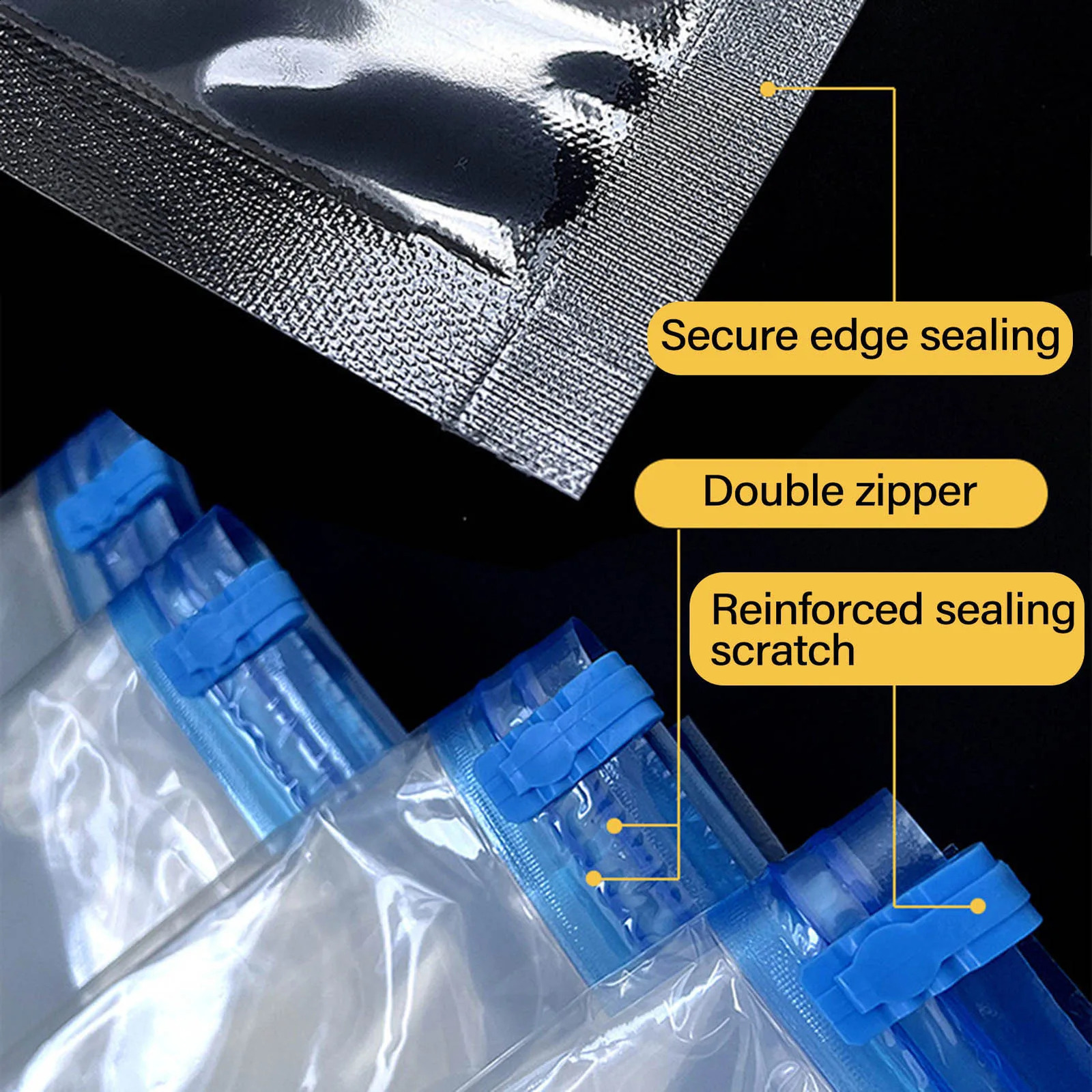 Ship from US 12 Squeezing Travel Vacuum Space Protection Bags Save for Home Moving Academy in Your Luggage n 250305FBB