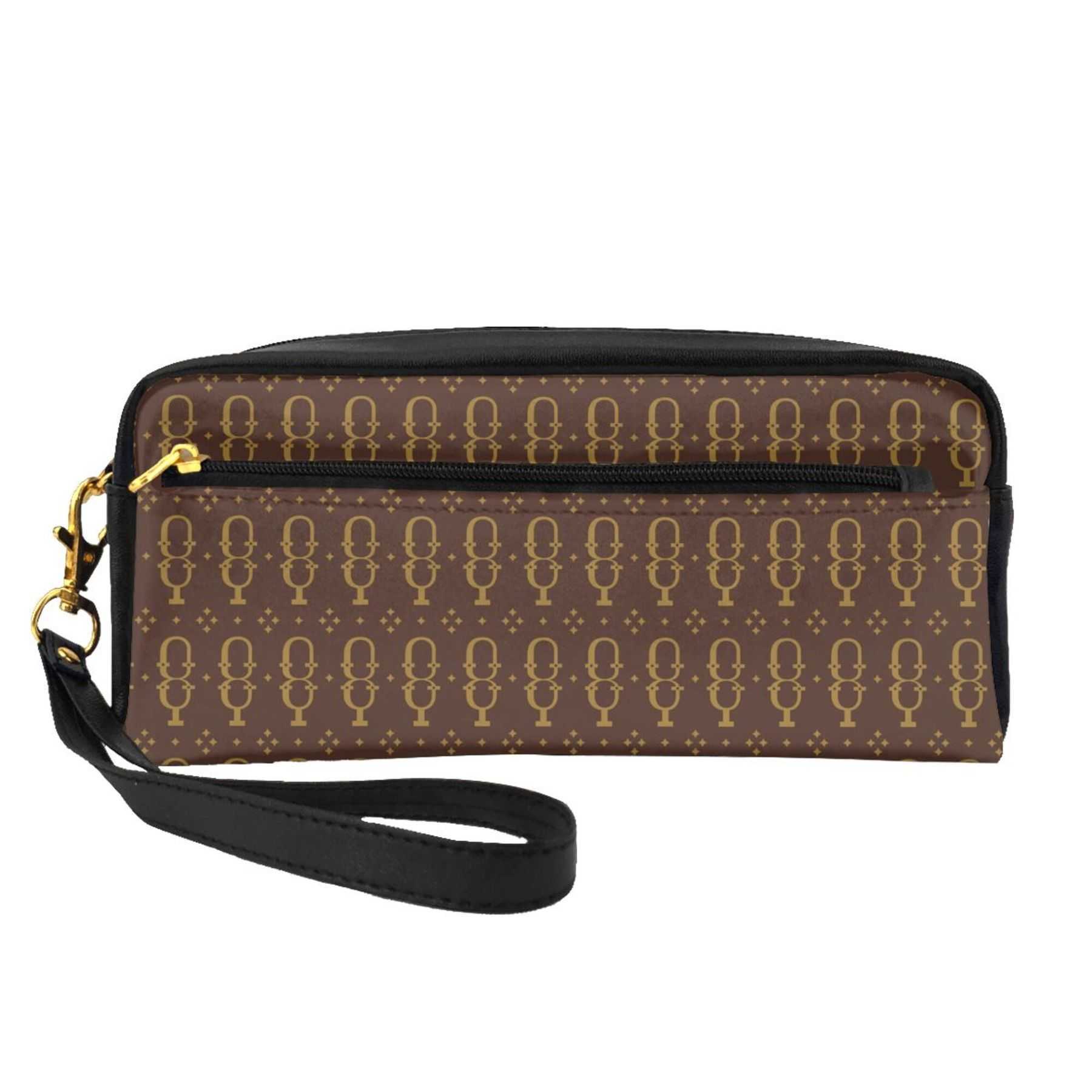 NXY Vintage Small Makeup Bag Leather Portable Pouch Designer Toilet Bag Women Cosmetic Bags Outdoor Wash Storage Bags 250305