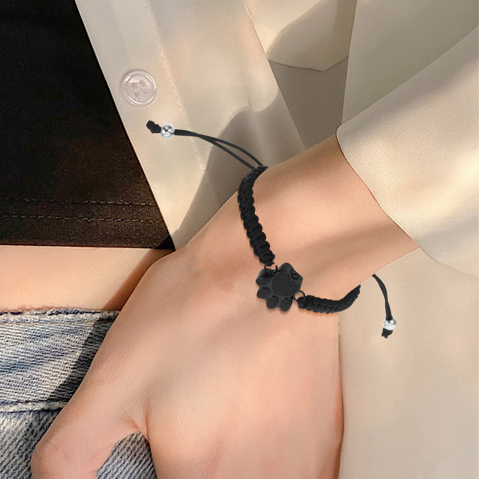 Pet Cremation Bracelet Memorial Jewelry Necklace Urns for Dogs Ashes Stainless Steel Cat