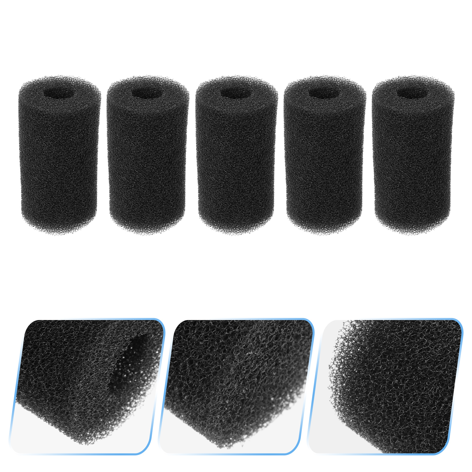 5 Pcs Filtration Water Inlet Protection Cover Spong Fish Tank Accessories Aquarium Black Sponge Bath Filter for Tub