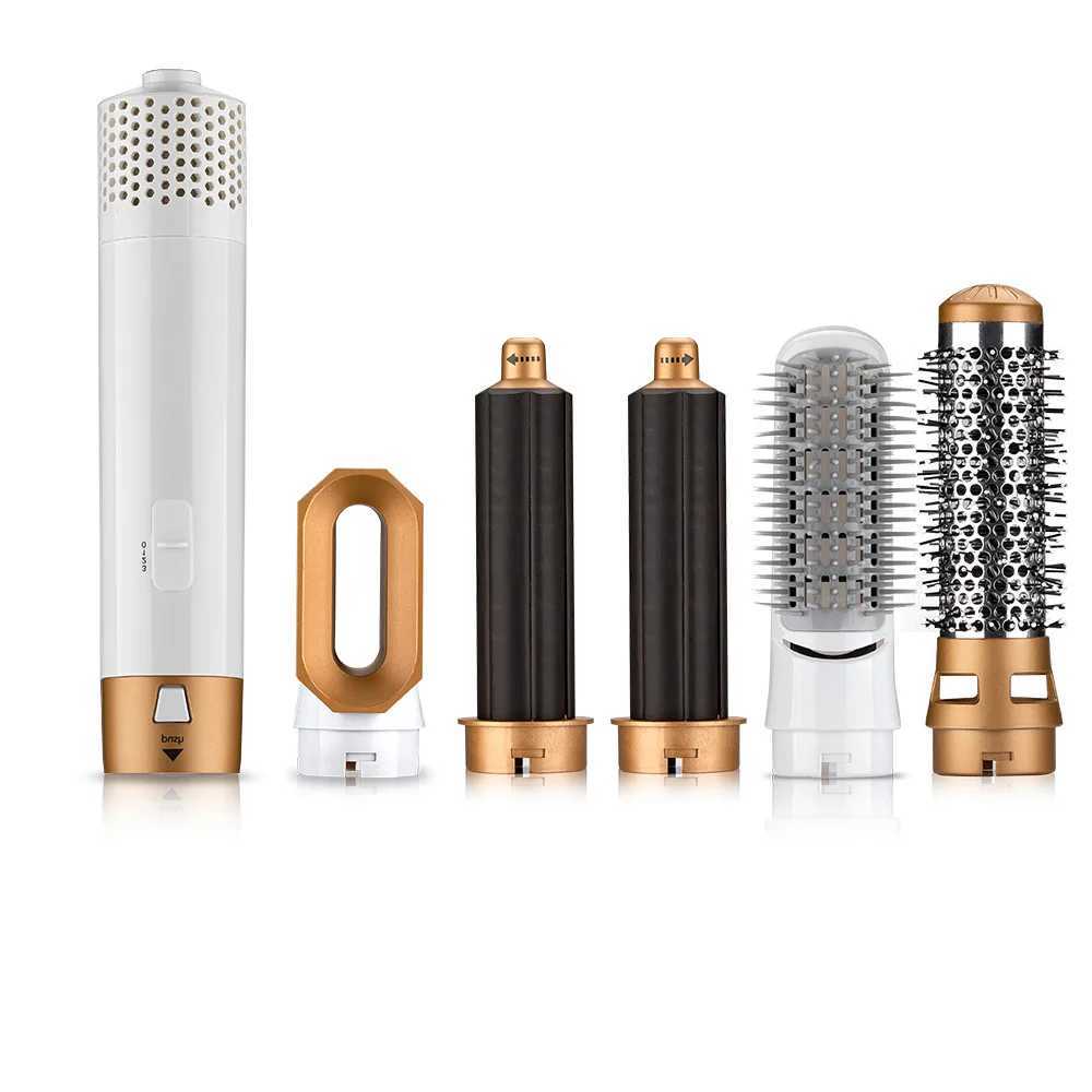 Electric Hair Dryer Blow Dryer Comb Rotating Hot Air Brush 5 In 1 Hairdryer Hair Blower Brush Hair Curler Curling Iron StylerXJ250305
