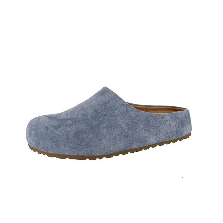 2025 Spring New Shoes with Thick Bottom Comfortable Matte Leather Casual Designer from South Korea, Women's Outdoor Slippers, Trendy Casual Sanda
