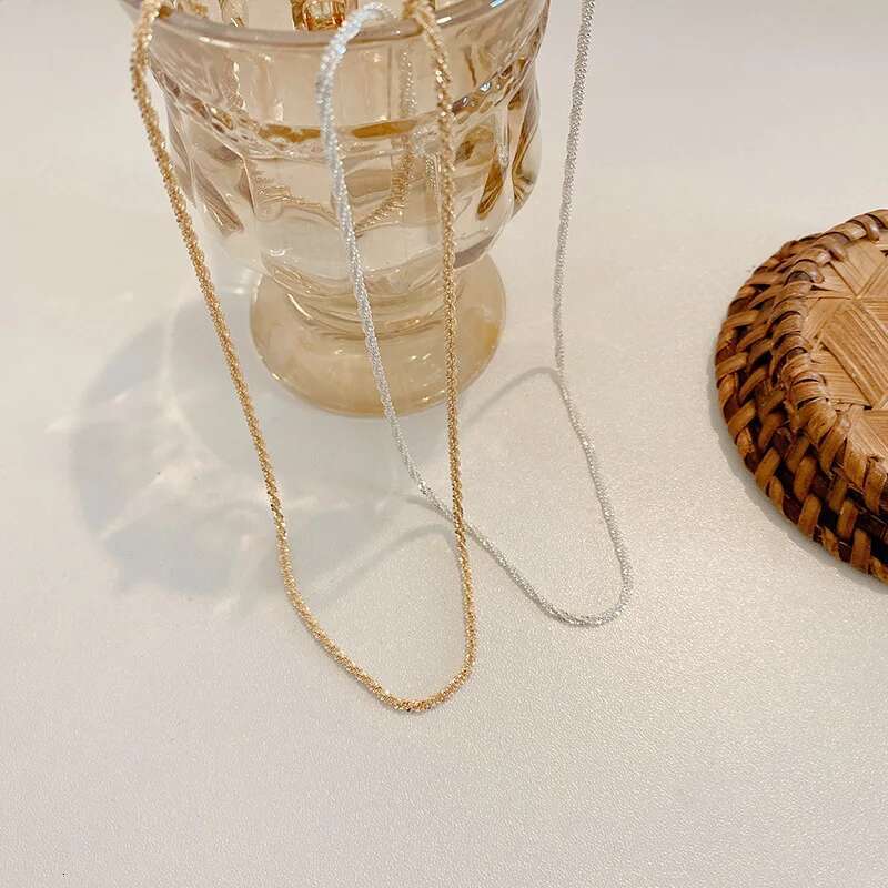 Popular Sparkg Necklace For Women Clavicle Chain Choker Fashion Jewelry Wedding Party Birthday Gift