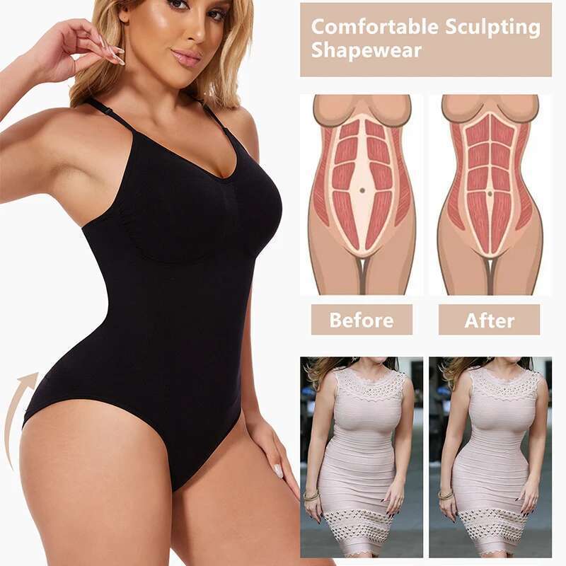 Racerback Women Tank Top Shapewear Bodysuits Waist Trainer Flat Belly Corset Slimming Seamless Sculpting Body Shaper KLMY