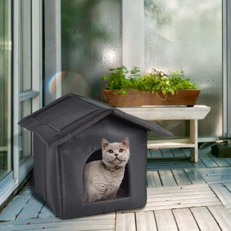 Outdoor Pet House Waterproof Oxford Cloth Cat Bed House Enclosed Kennel A Warm Windproof Shelter For Stray Cats And Dogs