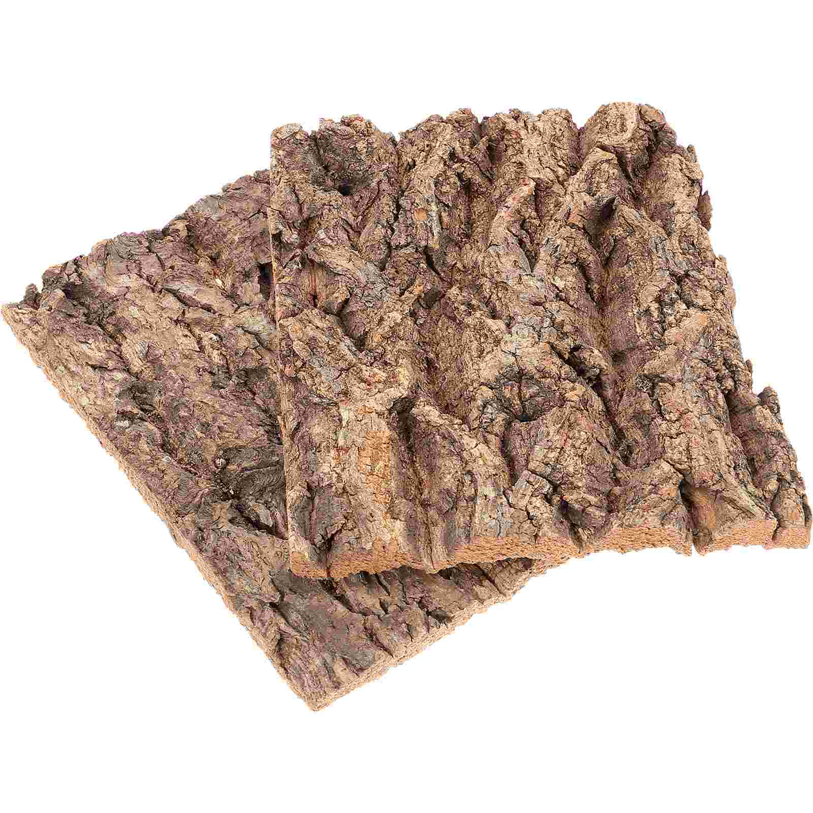 2 Pcs Bark Decoration Natural Material Reptile Cork for Reptiles Accessories Climbing Platform