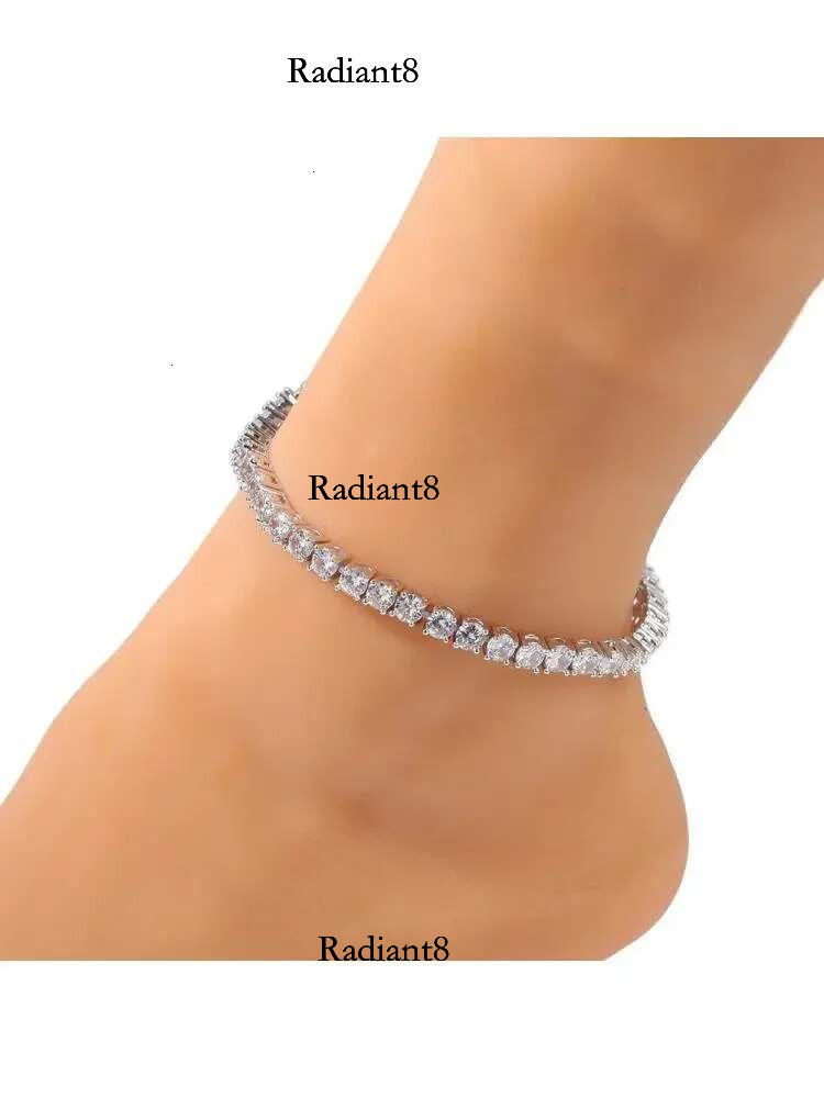 Hip Hop Bg Cubic Zirconia Bracelet Tennis Bracelets Iced Out Women Men 1 Row 5mm k Chain Jewelry Gold Color Black