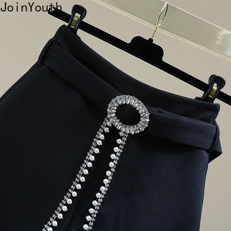 Womens Temperature Shorts 2024 High Waist Heavy duty Diamond Wide Leg Pantalones Cortos De Mujer Summer Chic 250304
