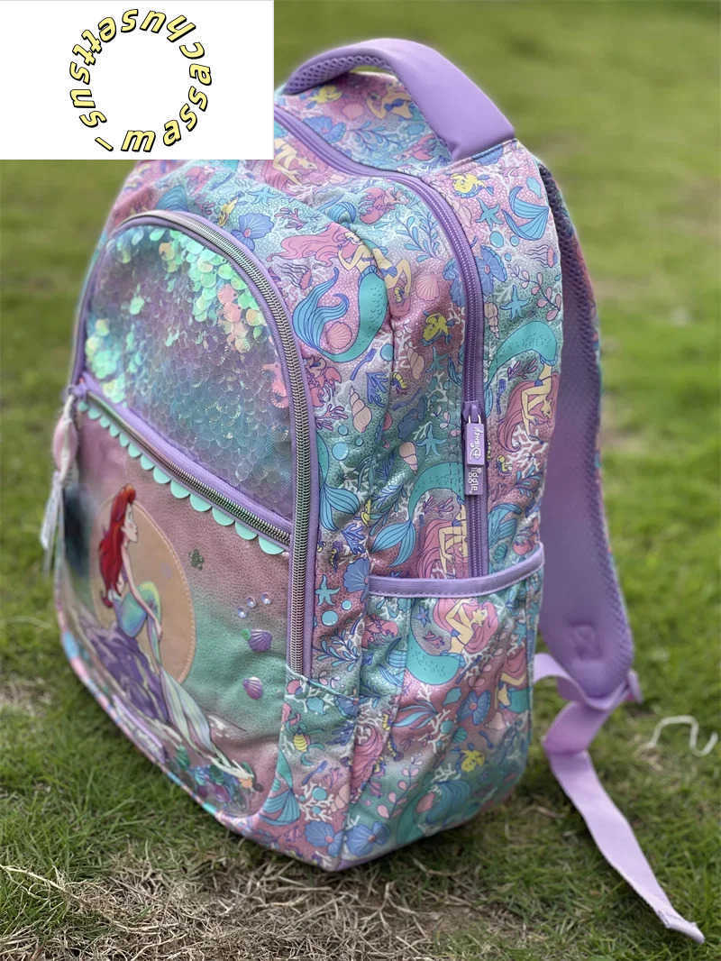 Backpacks MinisoAuthentic School Bag Mermaid Shell Childrens Stationery Backpack Student Pen Case Lunch Bag Backpack Set Y250305P5RK