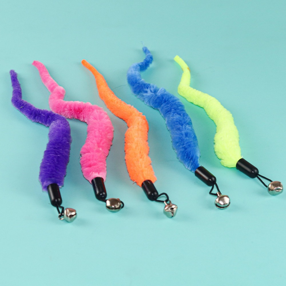 6 Pack Cat Toys Interactive Pet Supplies Puzzle Teasing Indoor Cat Worm Caterpillar Toy