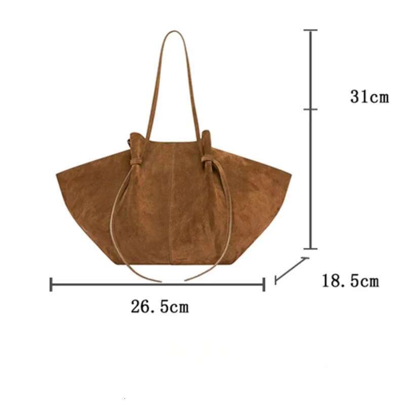 YUZEFI Korea Niche Shoulder Mochi Suede Matte Large Capacity Portable Tote Bag