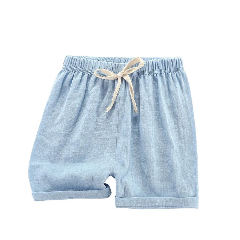 Children Summer Shorts Little Girl Boys Shorts Linen Cotton Beach Shorts Toddlers Kids 3 4 5 6 7 8 9 10 11 12 Years Baby Clothes 250304