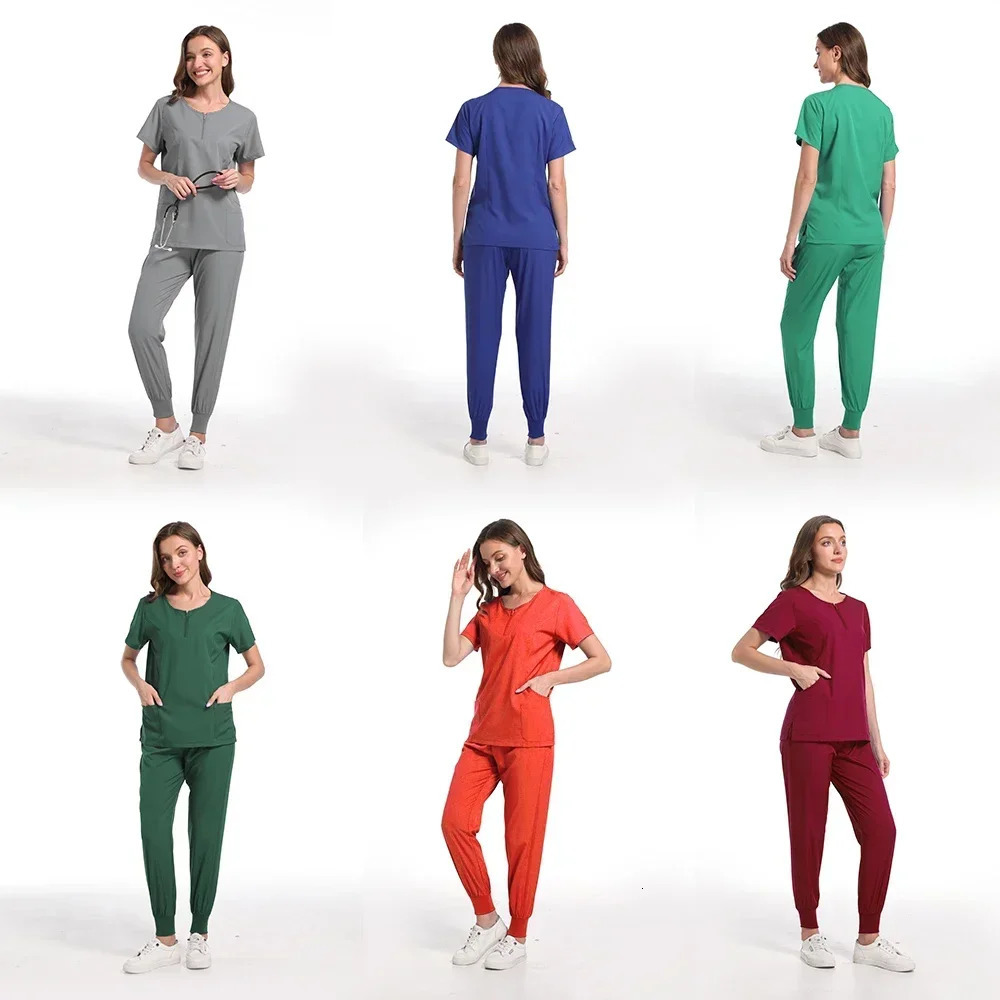 uniform Womens Care Set Top Pants Scrub Clinical Beauty salon Hospital setnurse hospital 250304