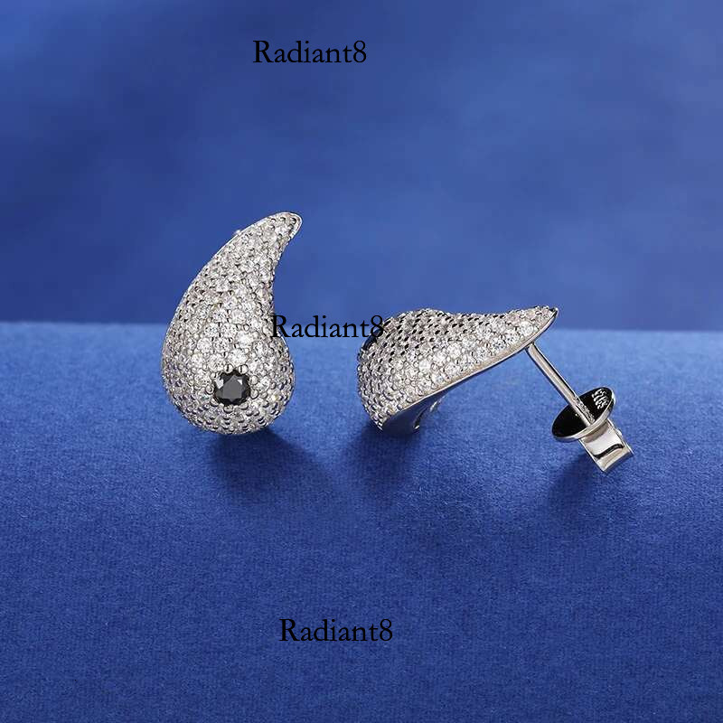 Sterg Sier Real Full Moissanite Dia Water Drop Earrings Hip Hop Sparkg Iced Out Ear For Women Fine Jewelry Gifts