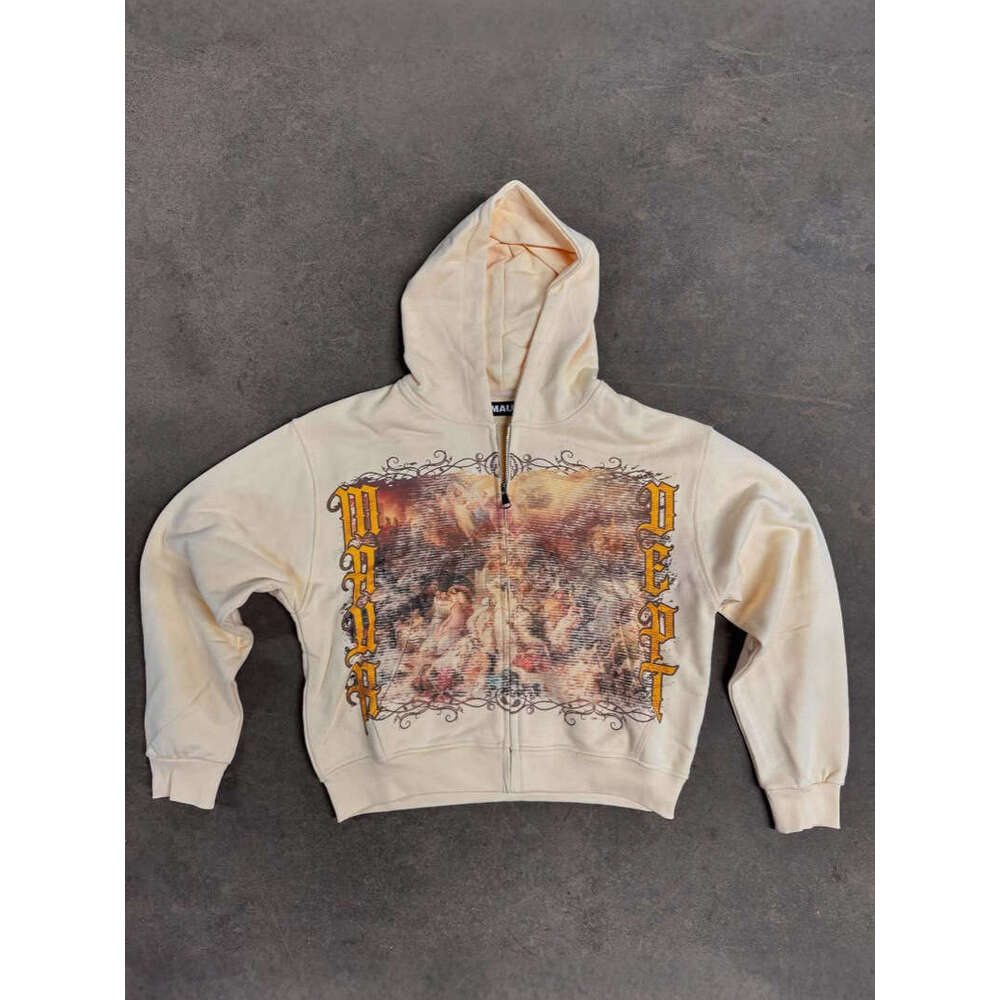 American street cool cross faith 3D pattern loose spring and summer trendy clothing