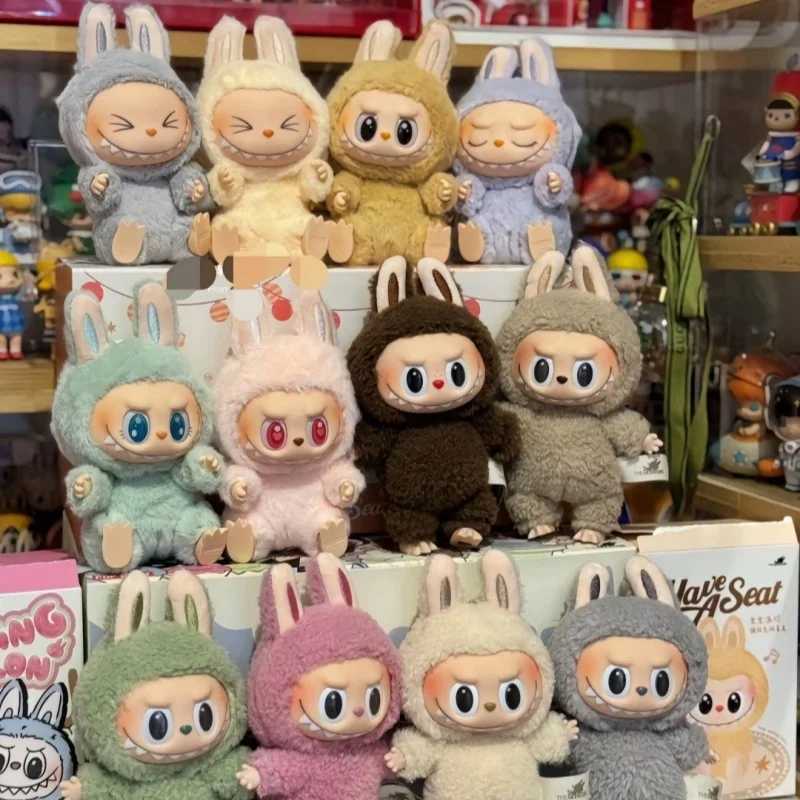 100% Original Labubu Has A Seat And Macaron Vinyl Face Doll Backpack Decorated Pendant For Mystery Blind Box Girl Surprise GiftsT250305