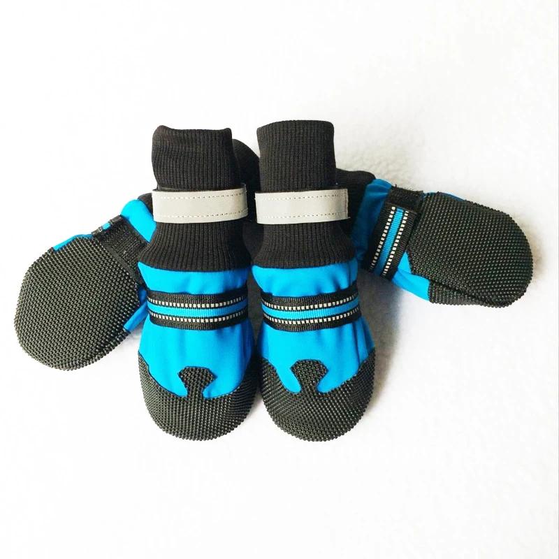 4Pcs No-slip Pet Dog Reflective Rain Wear Waterproof Warm Boots Outdoor Sock Labrador For Safety Shoes Medium Shoes Dogs Dog
