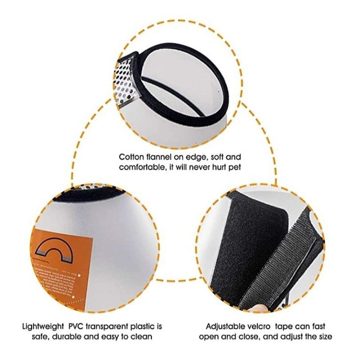 8SIZE Elizabeth Collar Dog Cone Collar E Collar Cat Cone Dog Collar Pet Head Cover Kolar Kucing Koler Leher Kucing