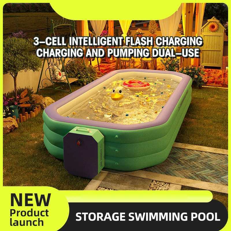 Large Swimming Pools 2.1M/2.6M/ 3M Inflatable Swimming Pool Outdoor Portable For Kids Family Bath country house Removable PoolsXJ250305