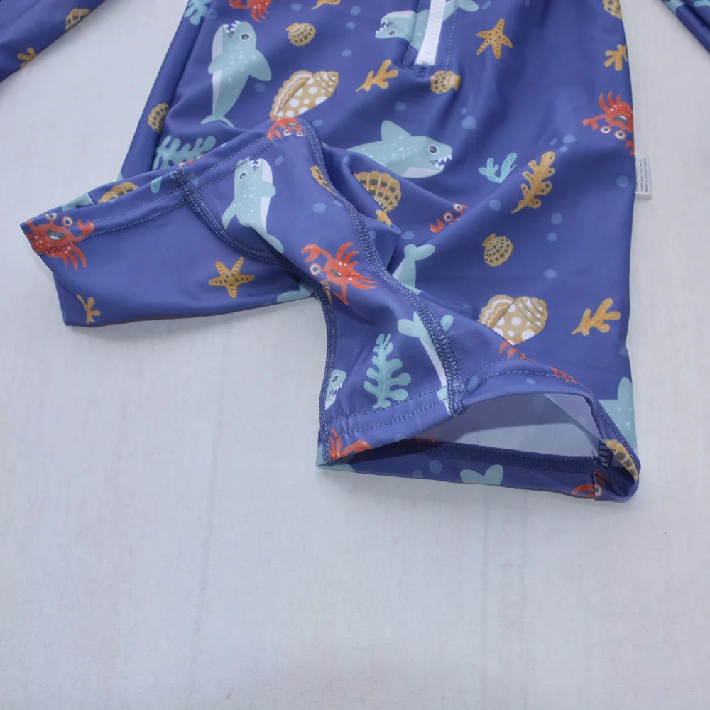 EezKoala Childrens One Piece Swimsuit Sunscreen Quick-Dry Baby Surfing Suit for Boys Girls Swimwear Toddler Bathing Swim Cloth 250304