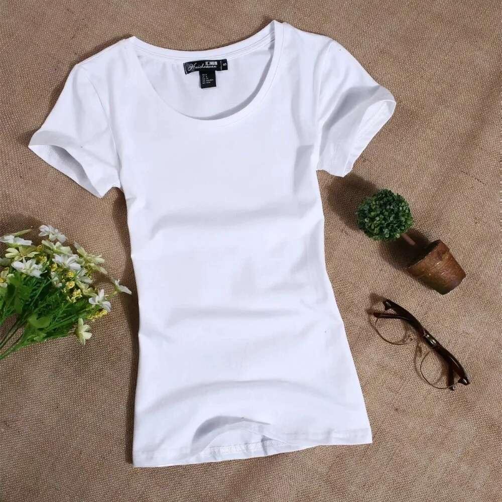 MRMT 2025 Women's Casual T-shirt Women's Short Sleeve Slim Solid Color Simple Solid Color T-shirt Women's T-shirt Women's T-shirt