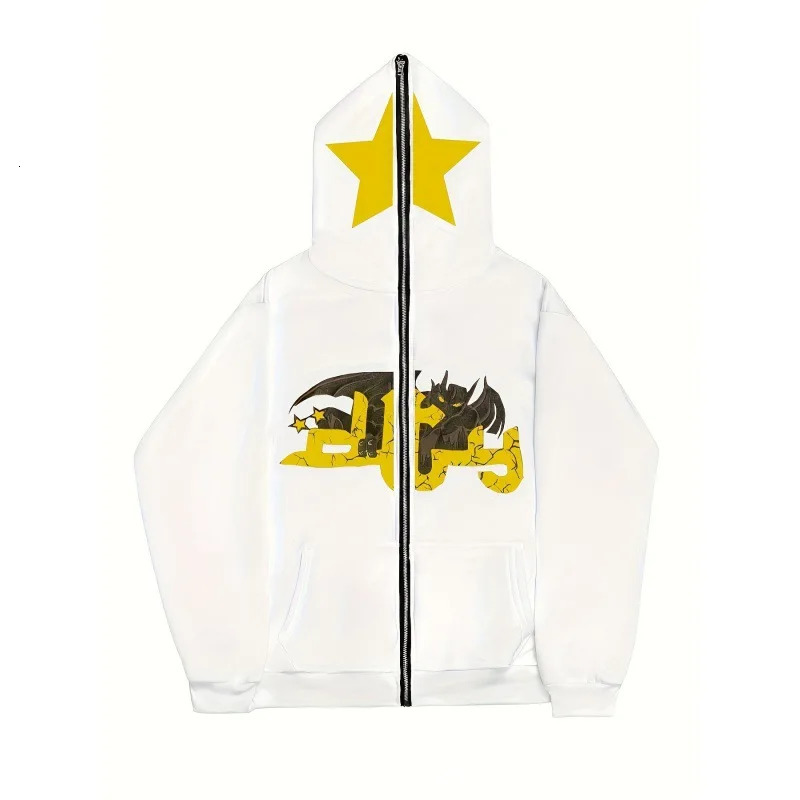Man Women Couple Skateboard Hooded Coat Autumn And Winter Plush And Thickened Printed Zipper Pullover For Womens Hoodie 250304