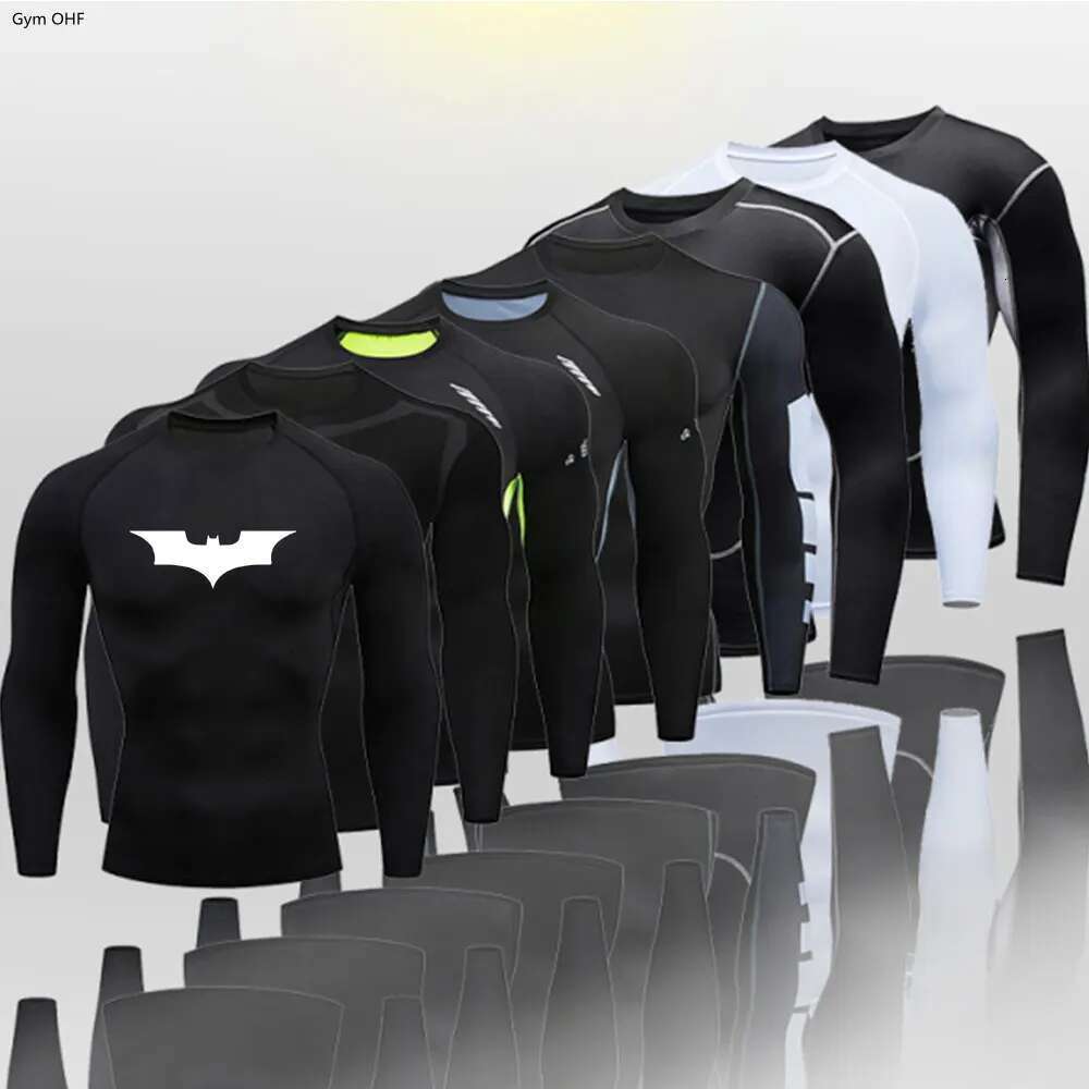 T-shirt men's running sports T-shirt men's compression fitness top T-shirt quick drying tight training gym sports running shirt men's s
