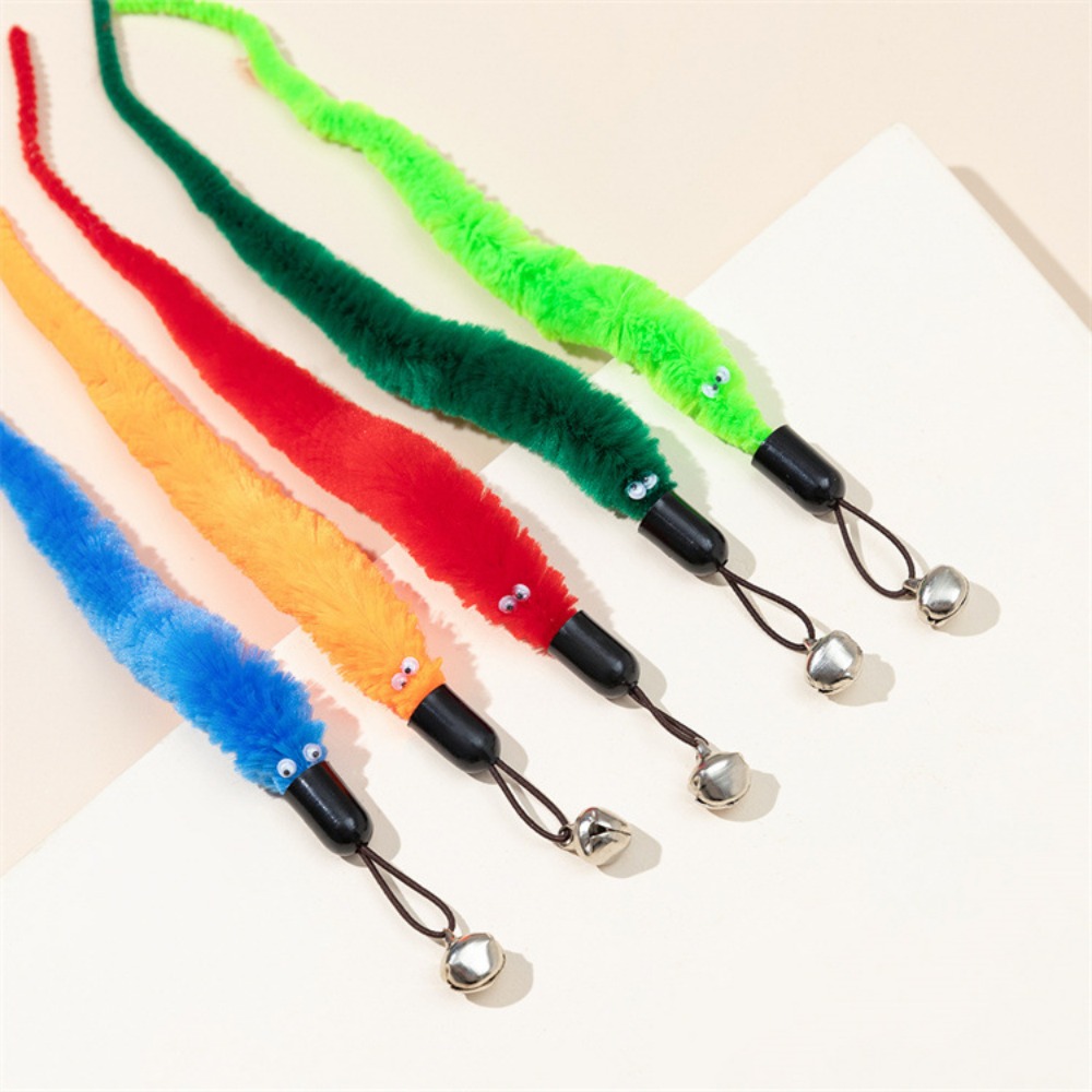 6 Pack Cat Toys Interactive Pet Supplies Puzzle Teasing Indoor Cat Worm Caterpillar Toy