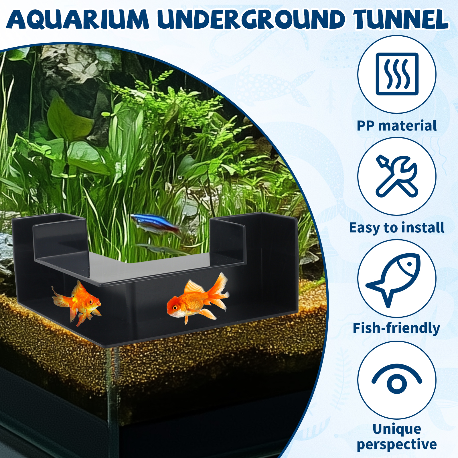 Aquarium Tunnel Underground Cave L Shape Shrimp Fish Hides Tunnel Aquatic Pets To Breed Play AndRest Fish Tank Ornaments