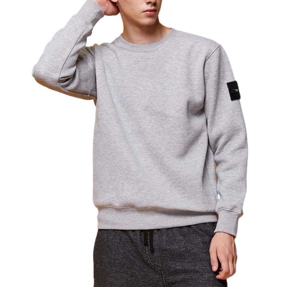 Compass Top Button Patch Italian Brand Style Techwear Utility Men's Hoodie Casual Cotton Solid Color Sweatshirt Pullover