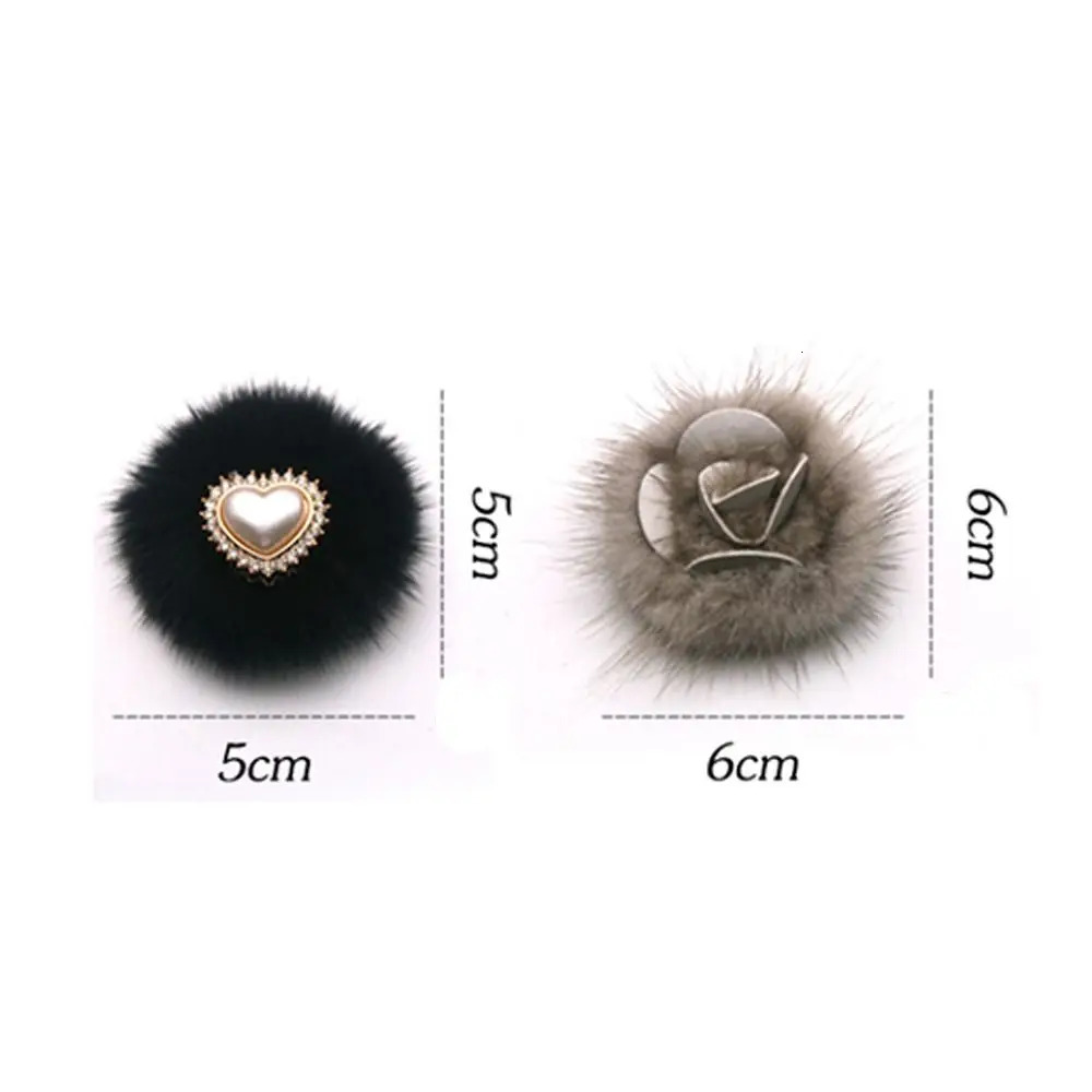 Fluffy Pompom Shoe Clip Fashion Replacement Detachable Charm Buckle Mink Hair Clamp Decorative Clip Wedding 250218
