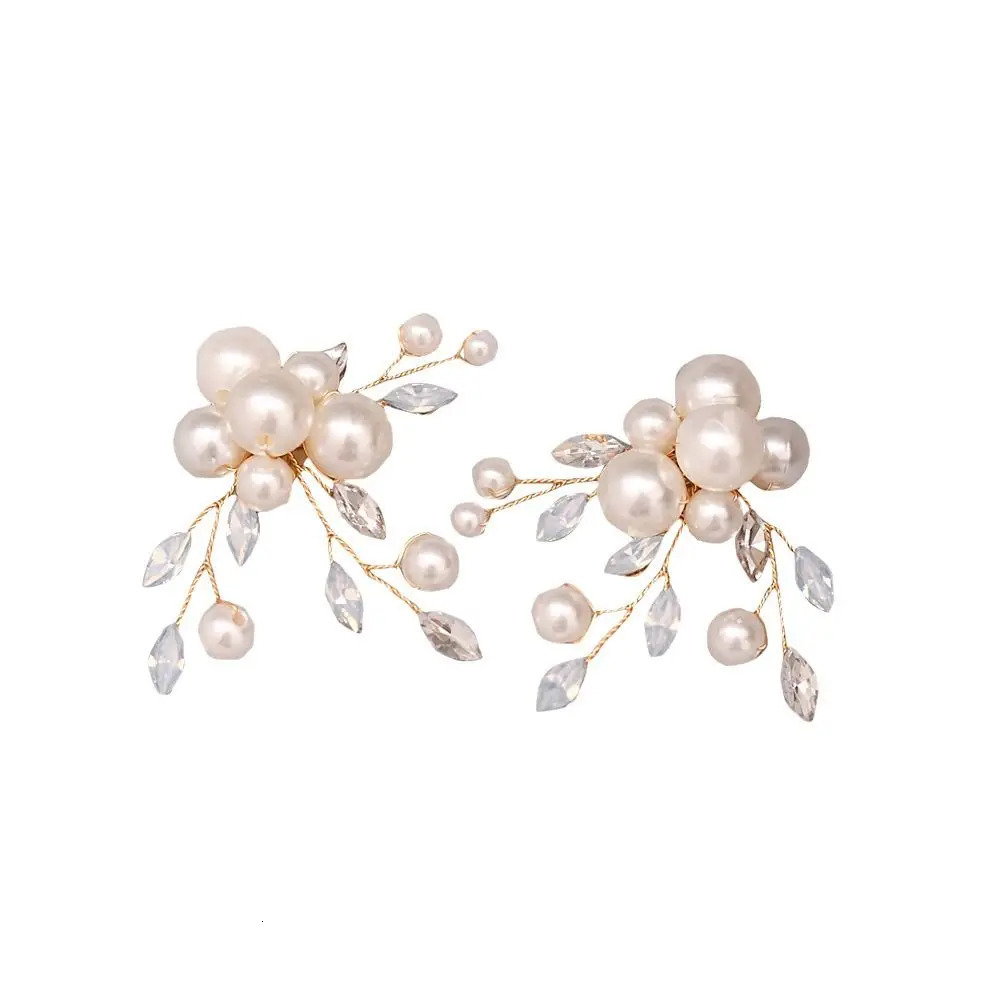 1PC Removable Wedding Shoes Decorations Bag PendantBrooch Crystal Pearls Charm Buckle Handmade Alloy Flower Shoes Clip 250218