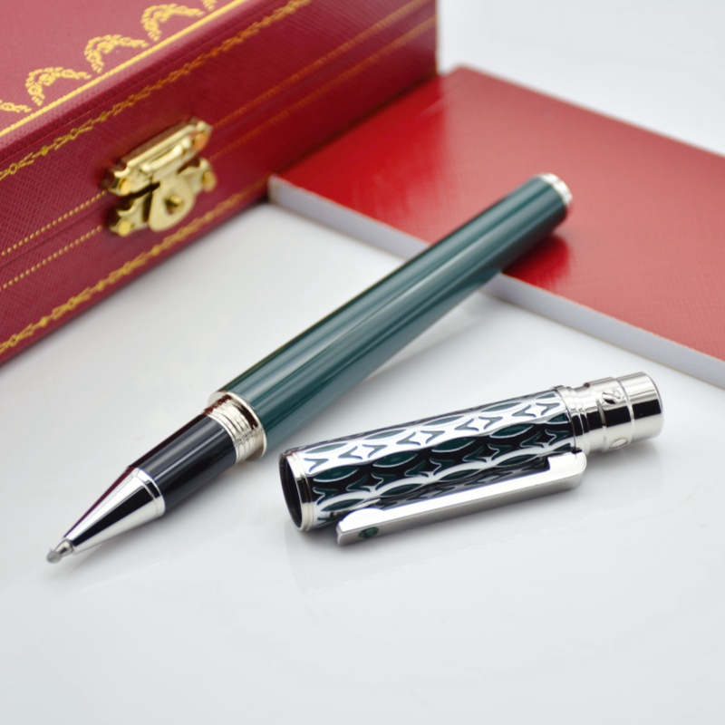 Ct Luxury Silver Stripe Ballpoint Rollerball Pens Writing Gift Office Supplies Stationery Ink Smooth Gift Pens