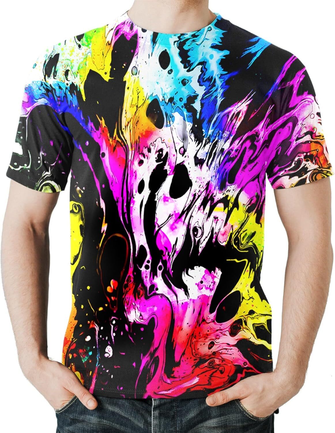 Mens T shirt Men's Women's Shirts Unisex 3D Graphic Print Fashion Novelty Casual Tops tee Casual tops summer clothes colored pattern