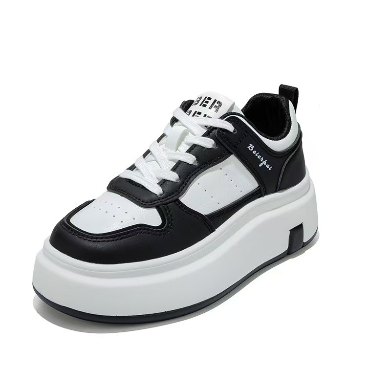 Sponge cake autumn height increase thick sole white 2025 new fashion board multifunctional sports and leisure shoes designer trendy sports shoes